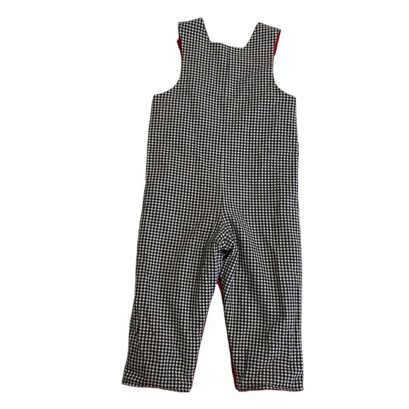 THE BAILEY BOYS RED BLUE GINGHAM REVERSIBLE LONG JOHN ROMPER 2T - Picture 10 of 12